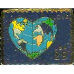LOVE EARTH STAMP PIN
